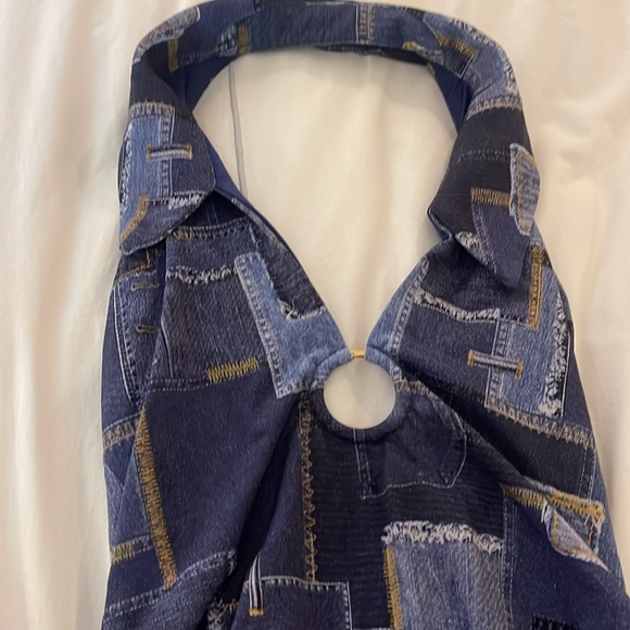 WEWOREWHAT Collar Racerback One-piece Swimsuit NWT - Picture 5 of 7